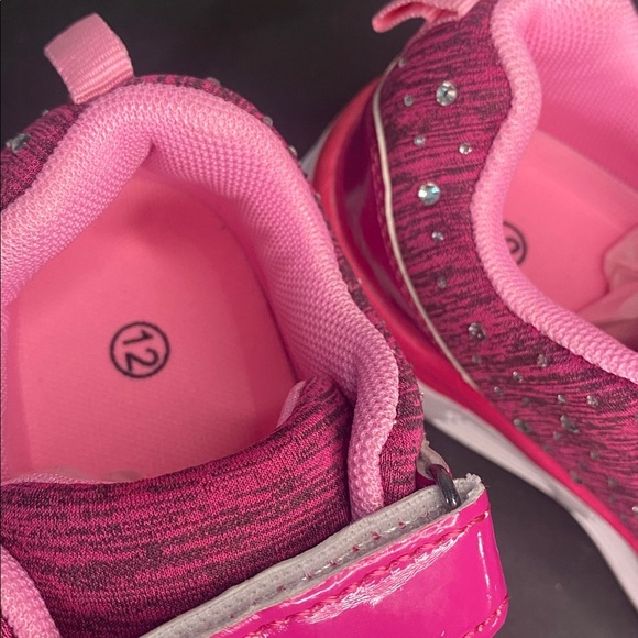 Pink Kids Light Up Shoes with Sparkle Accents Size Toddler 12 - Picture 6 of 6